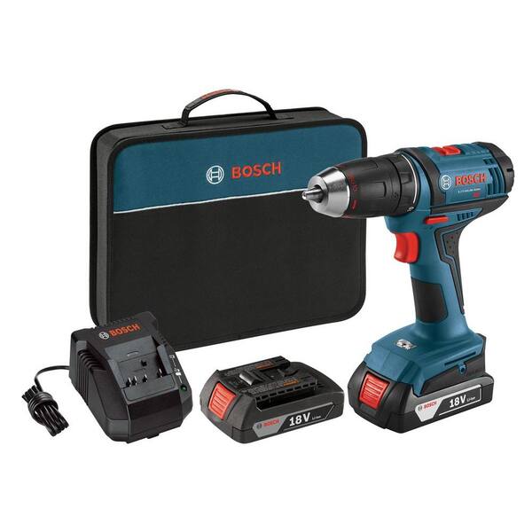 Bosch 18 Volt Lithium-Ion Cordless 1/2 in. Variable Speed Compact Drill/Driver Kit
