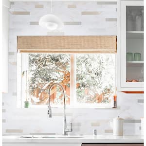 Peel and Stick Backsplash PVC Sticker Wallpaper Smart Tile in Colorful White (5-Sheets 12 in. x 12 in.)