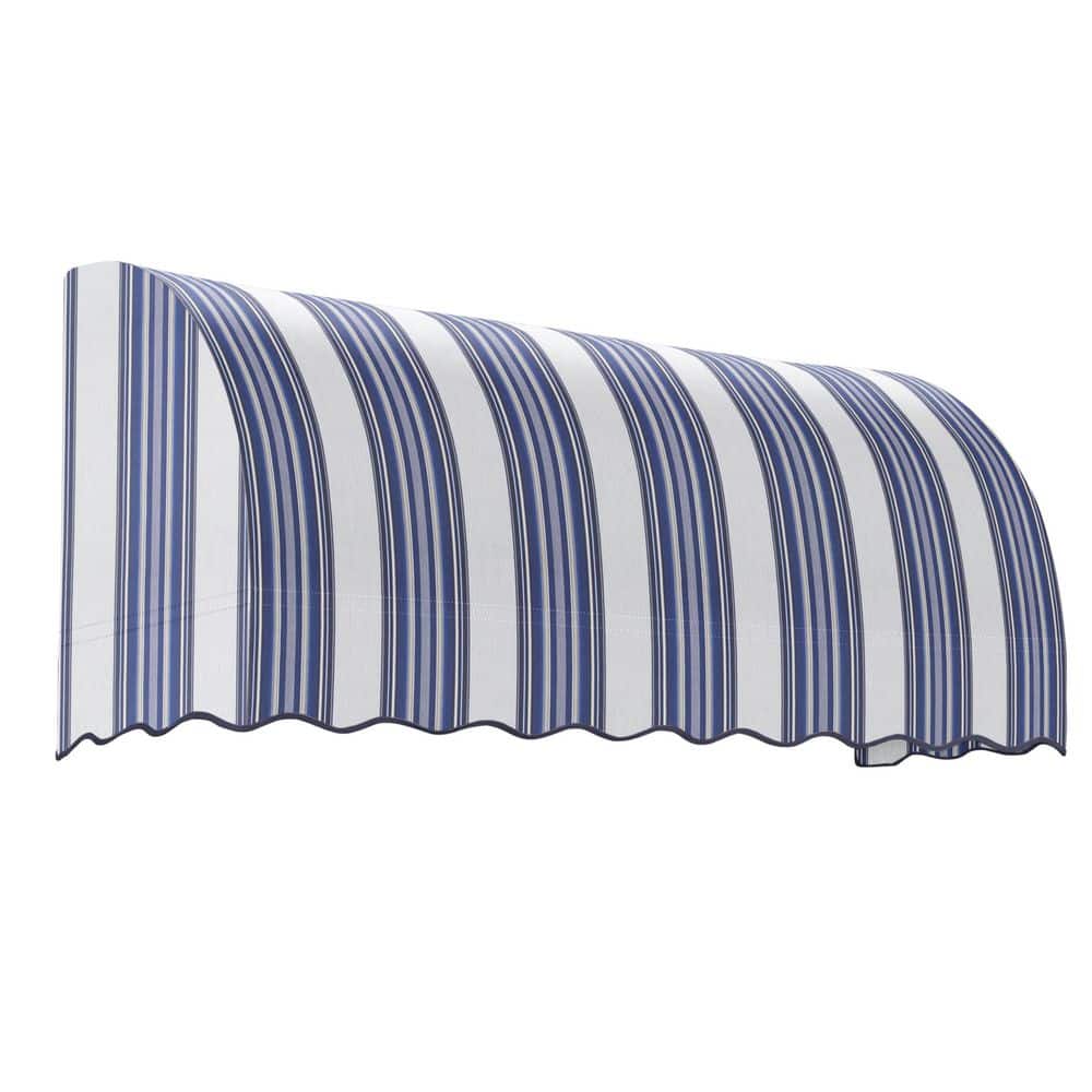 7.38 ft. Savannah Fixed Awning (88.5 in. W x 31 in. H x 24 in. D) with Acrylic Fabric in Navy/Gray/White Multi price history on PriceWatchPro