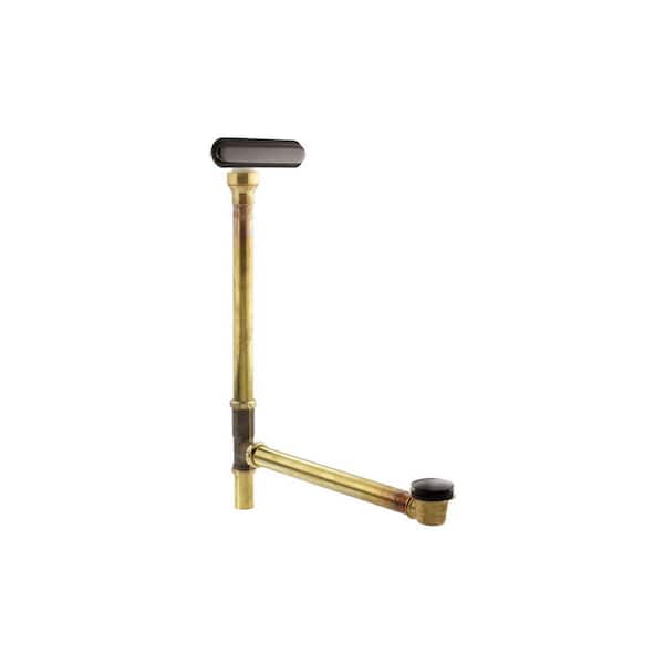 Clearflo Brass Slotted Overflow Bath Drain in Matte Black