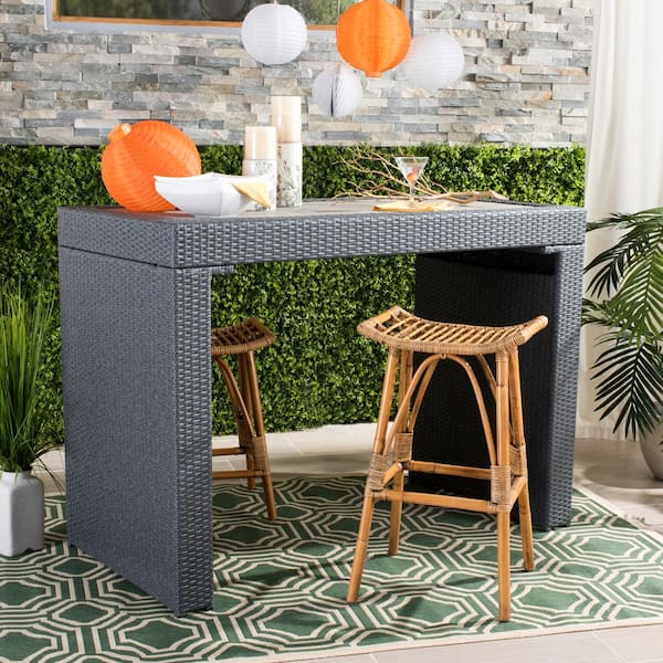 SAFAVIEH Leda 30.7 in. H Honey Brown Bar Stool