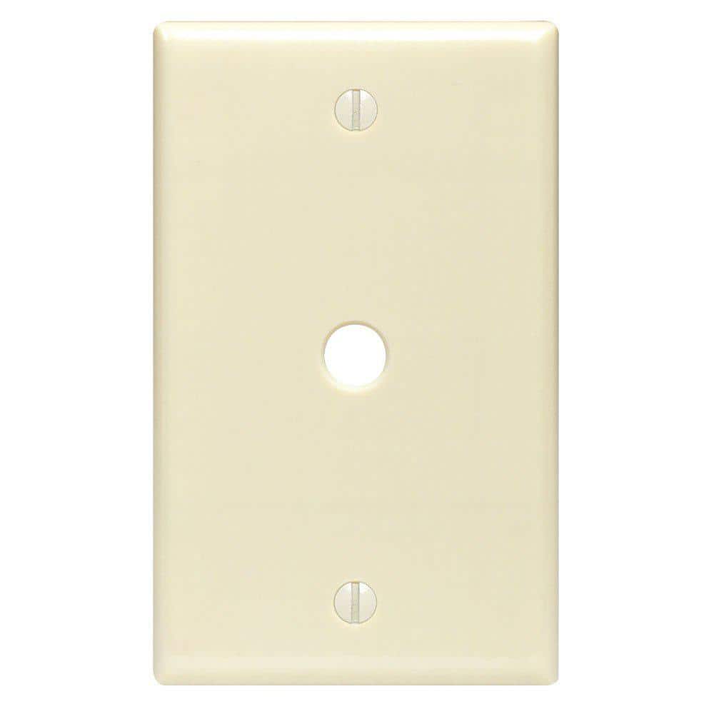 Leviton 1Gang Midway Size 0.312 in. Dia Phone/Cable Opening Plastic