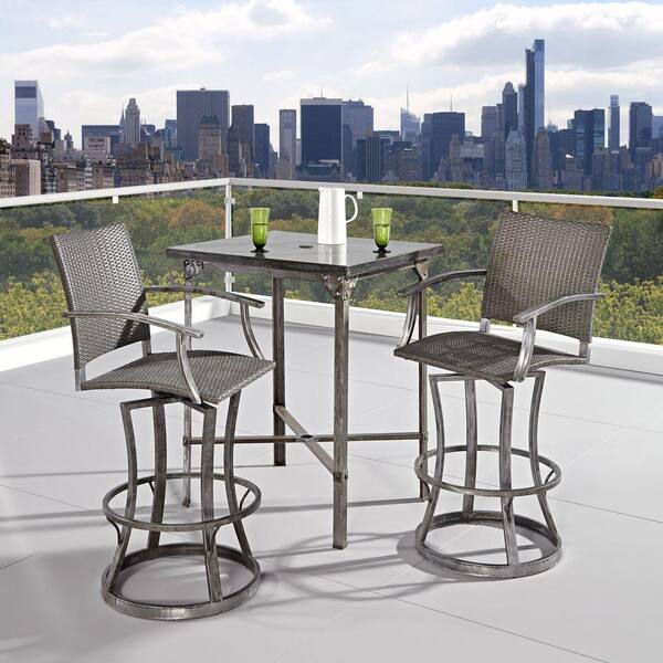 Home Styles Urban Outdoor 3-Piece Patio High Dining Set