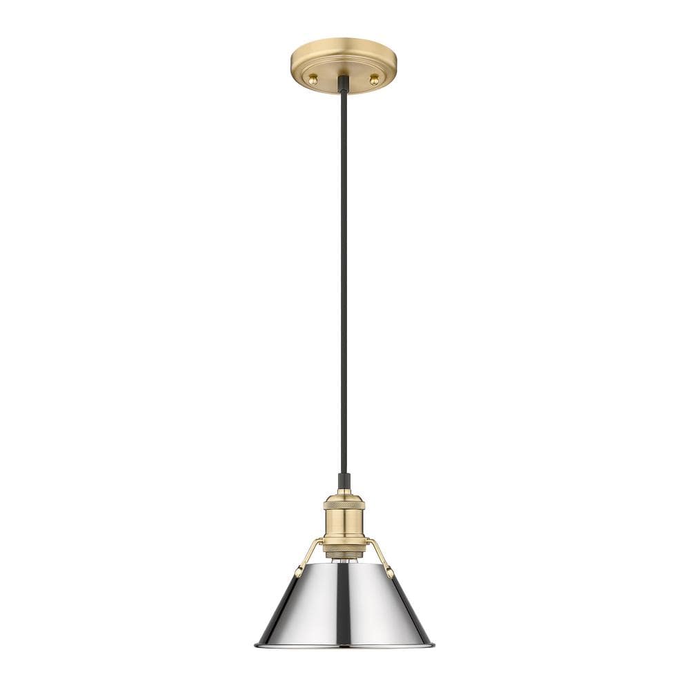 Orwell 100-Watt 1-Light Brushed Champagne Bronze and Chrome Mini Pendant Light price history on PriceWatchPro