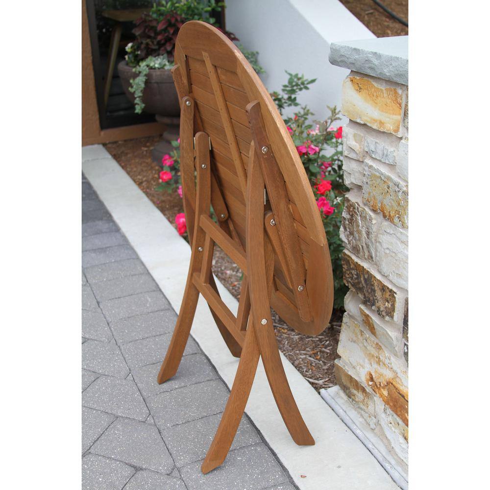 Suki 30'' Eucalyptus Hexa-Slatted Outdoor Bistro Table