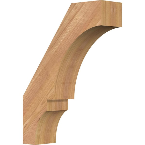 Ekena Millwork 3 1/2"W x 12"D x 16"H Balboa Smooth Knee Brace, Western Red Cedar