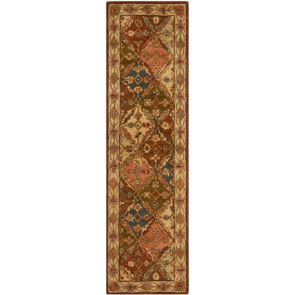 SAFAVIEH Heritage Beige 2 ft. x 8 ft. Border Runner Rug