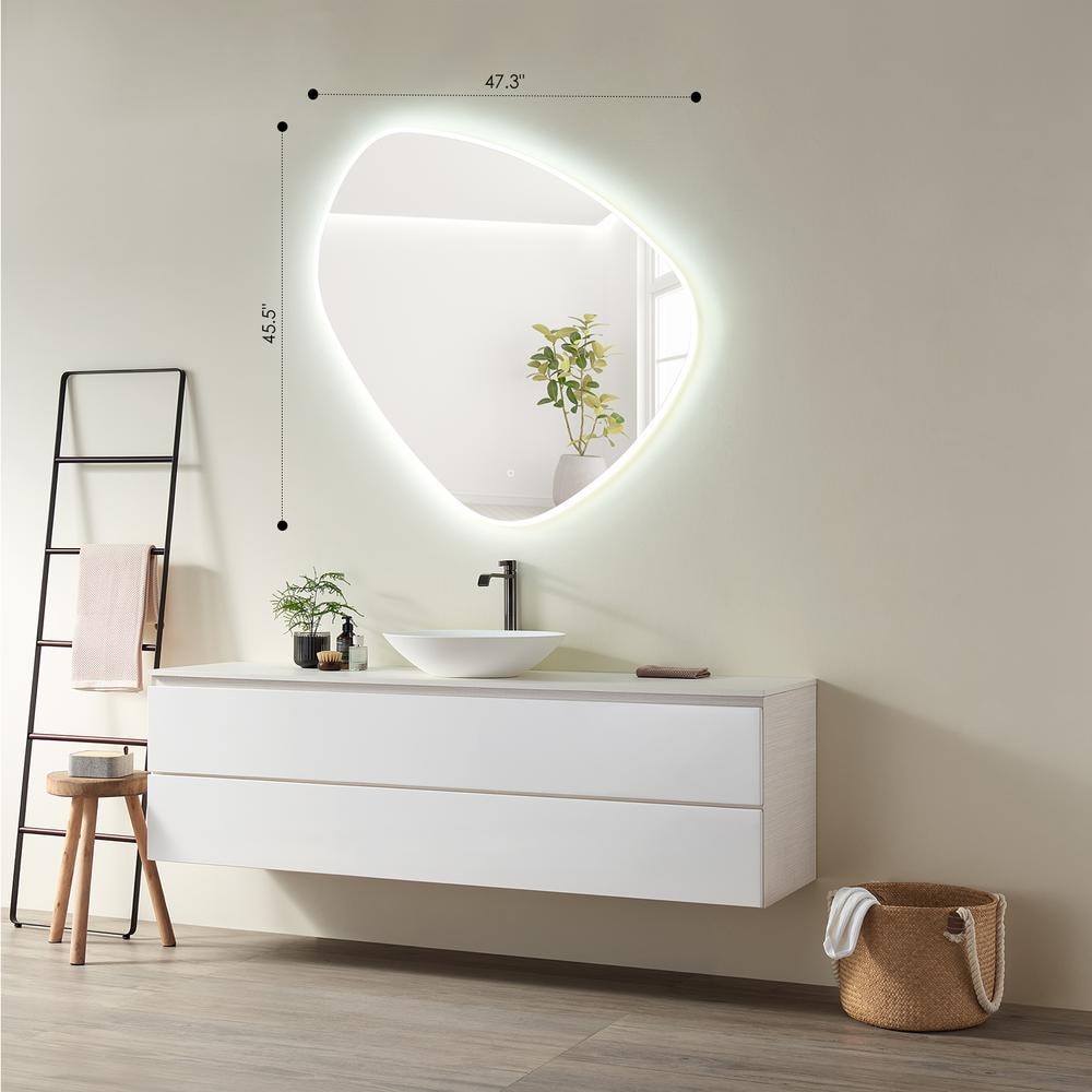 Rasso 32" Frameless LED Lighted Bathroom Vanity Mirror
