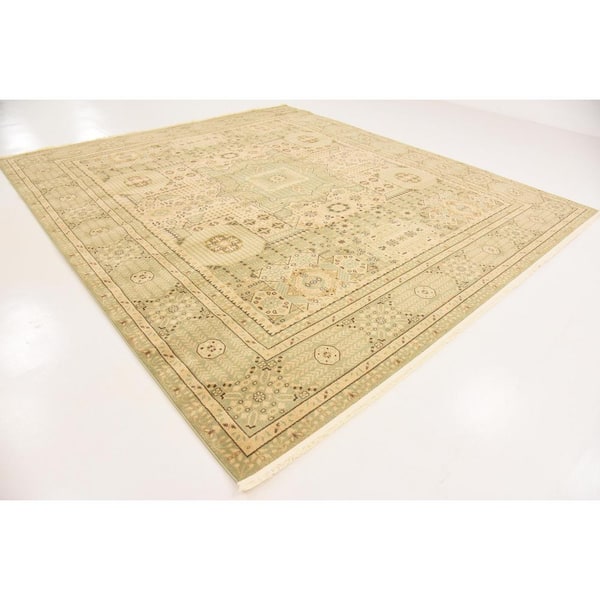 Palace Jackson Light Green 10' 0 x 11' 4 Square Rug