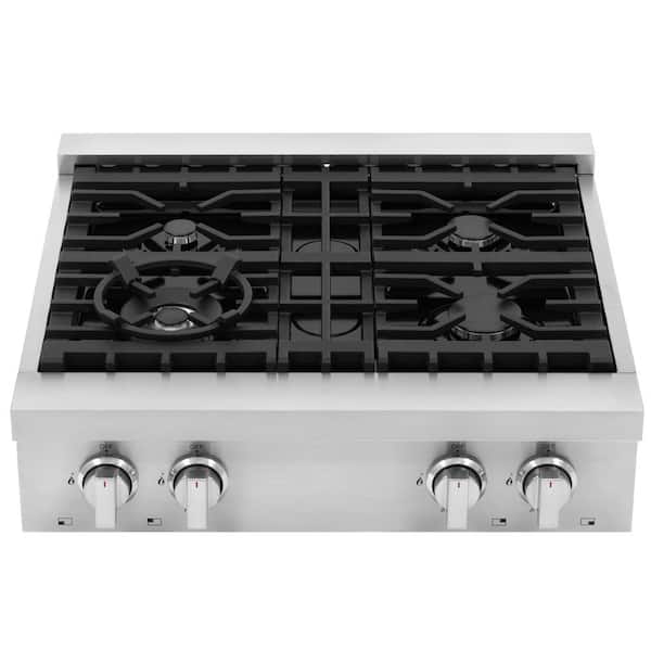 Cosmo 30 in. Gas Cooktop with 4 Burners in Stainless Steel