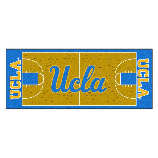 FANMATS NCAA - University of California - Los Angeles (UCLA) Tan 3 ft. x 6 ft. Indoor Basketball Court Runner Rug