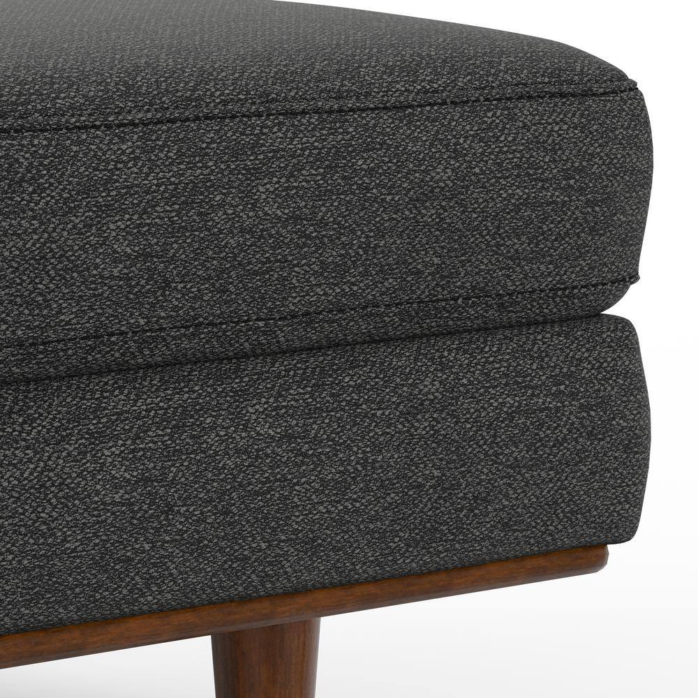 Charcoal Grey Large Rectangular Upholstered Ottoman