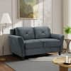 Lifestyle Solutions Harvard 58 in. Dark Gray Microfiber 2-Seat Loveseat ...