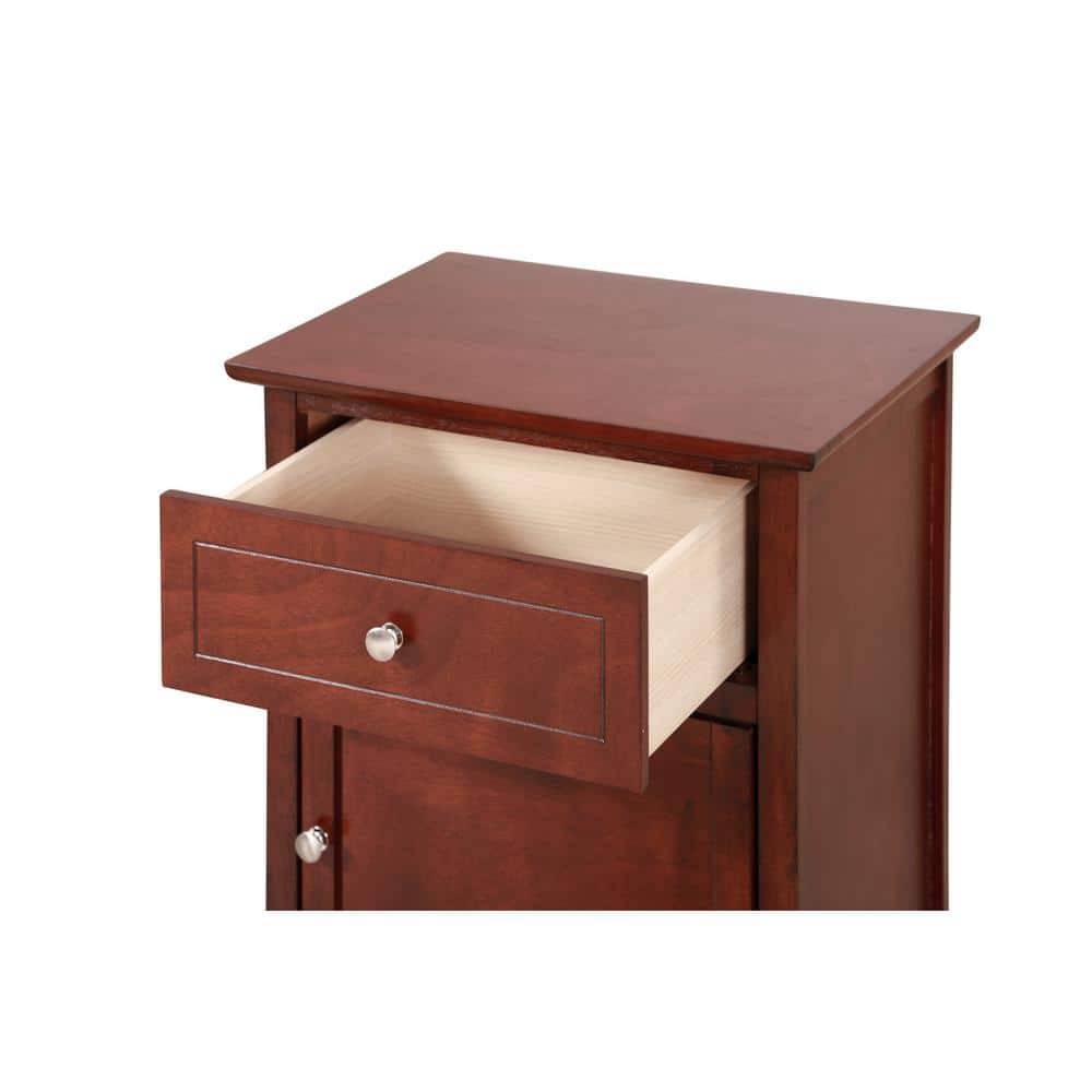 Lzzy Modern Classic Cherry 1-Drawer Nightstand