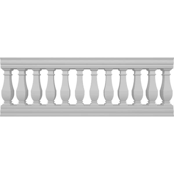 Ekena Millwork Fiberthane Arcadian Balustrade 84 in. L x 32 in. H Fiberglass Railing Kit