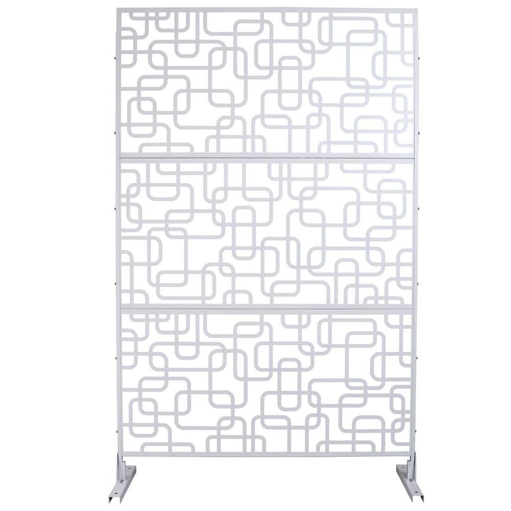 Home Decor Metal 48 in. W x 76 in. H 1-Panel Room Divider, Freestanding Dec