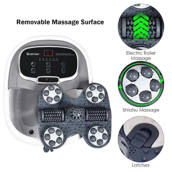 Portable Foot Spa Bath Motorized Massager with Shower-Gray