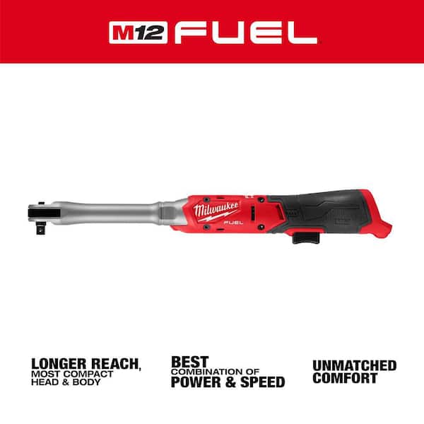 M12 FUEL 12V Lithium Ion Brushless 3/8 in. Drive Extended Reach Cordless Ratchet (Tool-Only)
