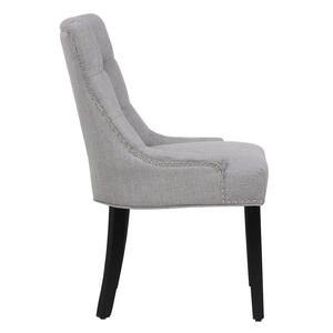 Mason Gray Tufted Wingback Dining Chair