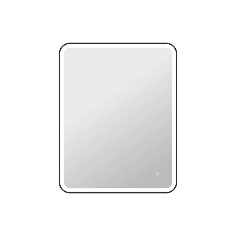 33 in. W x 42 in. H Rectangle Framed LED Wall Mirror in Black price history on PriceWatchPro