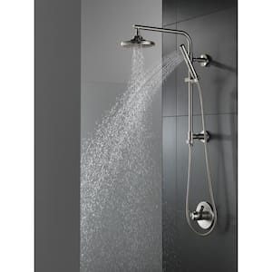 Trinsic 1-Spray Patterns 1.75 GPM 1.2 in. Wall Mount Handheld Shower Head in Stainless