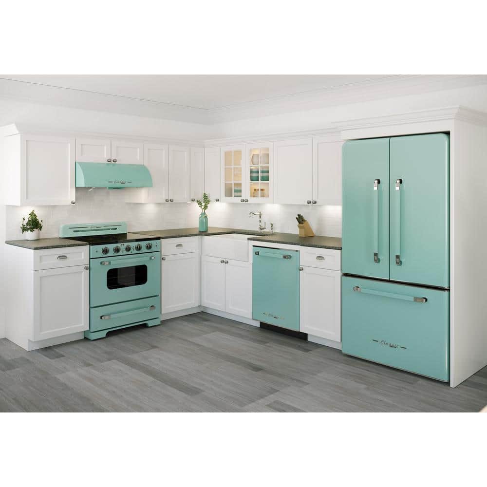 Ocean Mist Turquoise French Door Refrigerator with Ice Maker