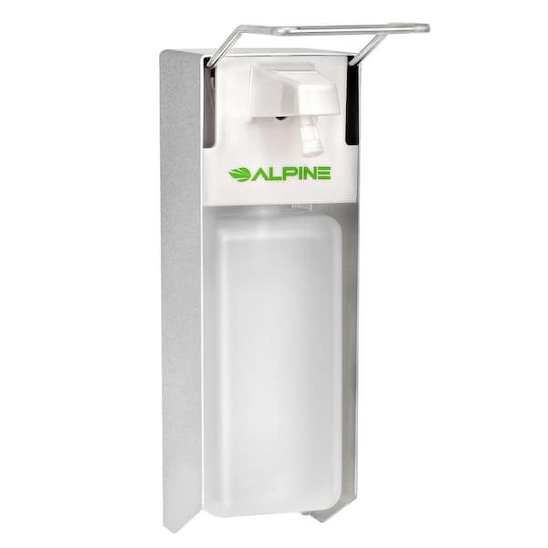 Alpine Industries Stainless Steel 33 oz. Wall Mount Elbow Press Liquid Gel Soap and Hand Sanitizer Dispenser (2-Pack)