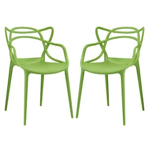 Green Entangled Dining Chairs (Set of 2)