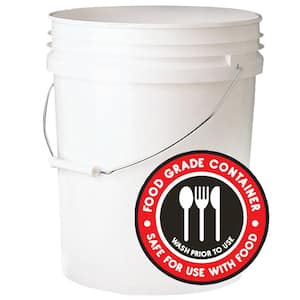 5 gal. 70 mil Food Safe Bucket White (120-Pack)