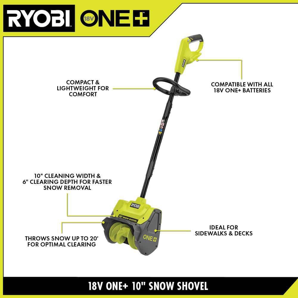 RYOBI P2706BTLVNM ONE+ 18V 10 in. SingleStage Cordless Electric Snow