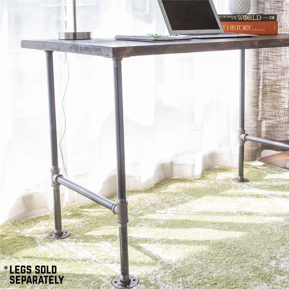 Trail Brown Solid Wood Rectangular Desk Tabletop