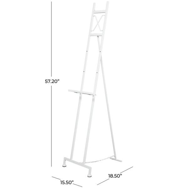Litton Lane White Metal Easel 043836 - The Home Depot