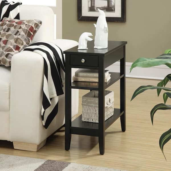 HOME IMPORTS EMPORIUM 17 in. Gray Finish Rectangle Wood End Table