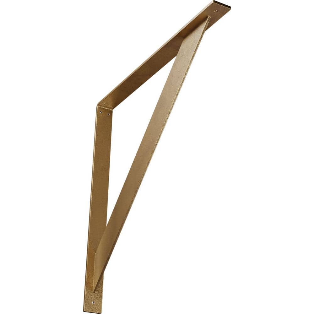 Hammered Gold 24" Steel Bracket for Shelves and Countertops