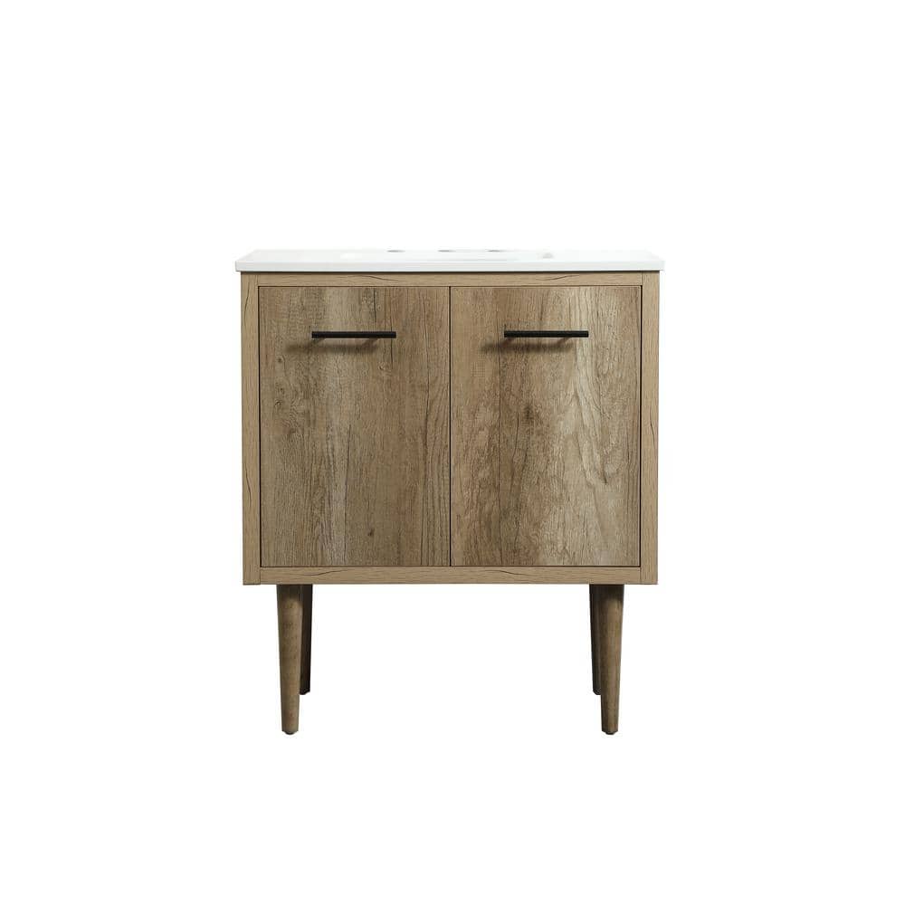 Simply Living 30 in. W x 19 in. D x 33.5 in. H Bath Vanity in Natural Oak w