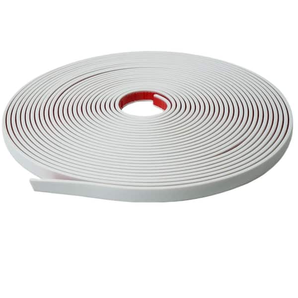 NVNOO 0.4 in. x 9.8 ft. Flexible Vinyl Drywall Corner Bead for Wall Tile Edges, Kitchen backsplash, Floor, White (1-Pack)