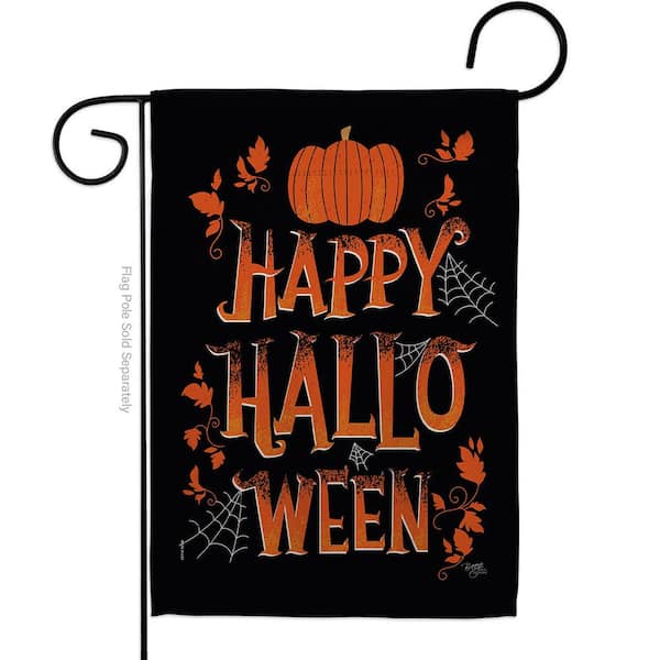 Breeze Decor 13 in. x 18.5 in. Halloween Night Garden Flag Double-Sided Fall Decorative Vertical Flag