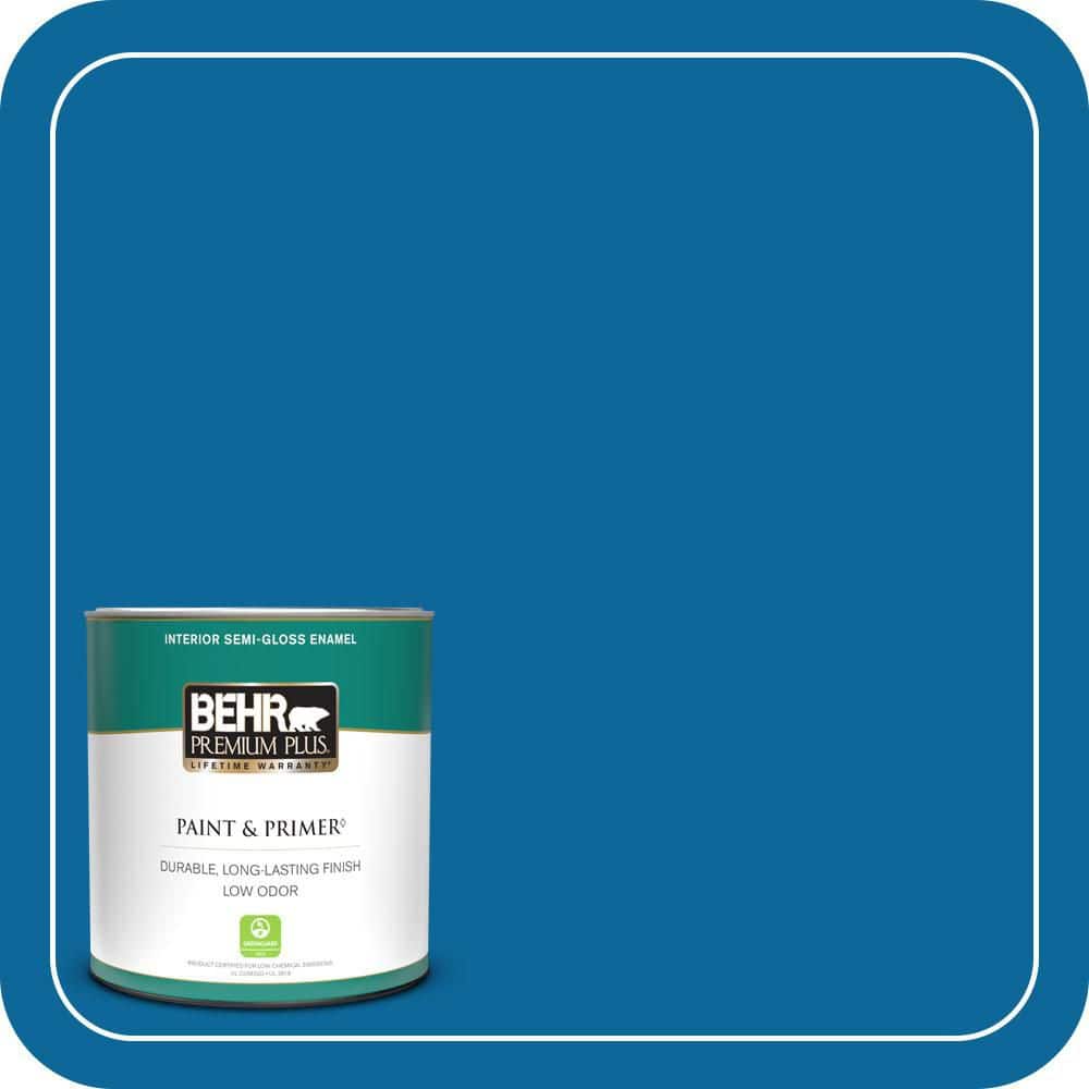 1 qt. #MQ4-58 Mondrian Blue Semi-Gloss Enamel Low Odor Interior Paint & Primer price history on PriceWatchPro