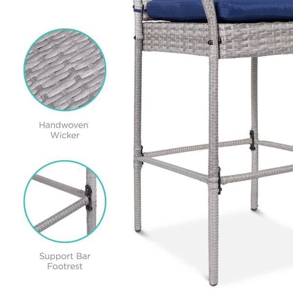 Barstool Blue cushion - Venture Products LLC