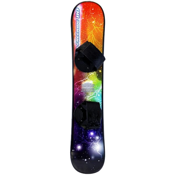 Emsco 42 in. Free Ride Snowboard with Adjustable Bindings for Beginners and Experienced Riders