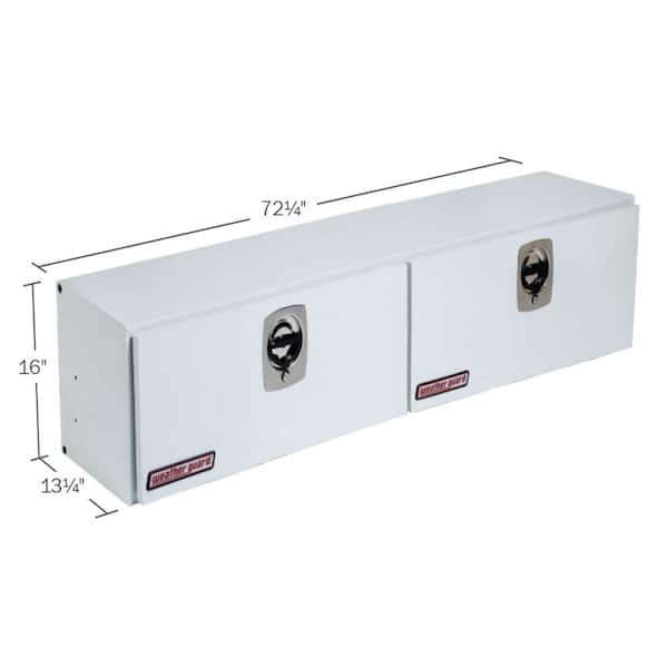 72.25 White Steel Full Size Top Mount Truck Tool Box
