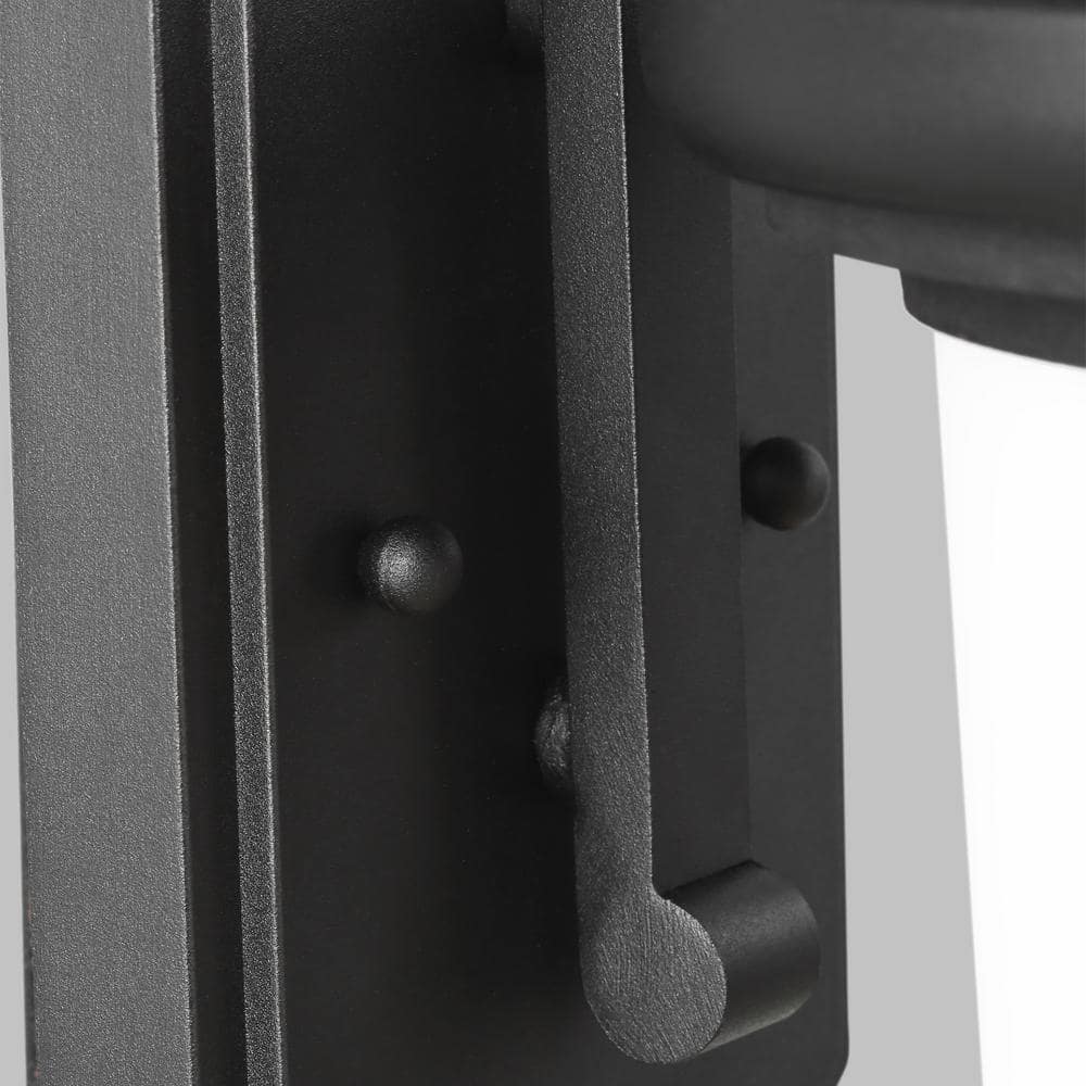 Black Dimmable Outdoor Wall Lantern with Opal Glass Shade