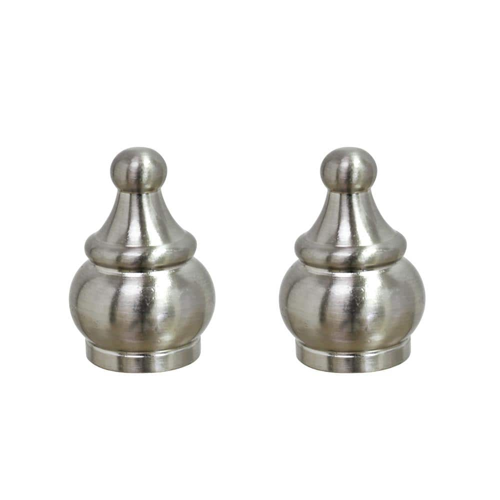 Aspen Creative Corporation 1-1/2 in. Brushed Nickel Steel Lamp Finial ...