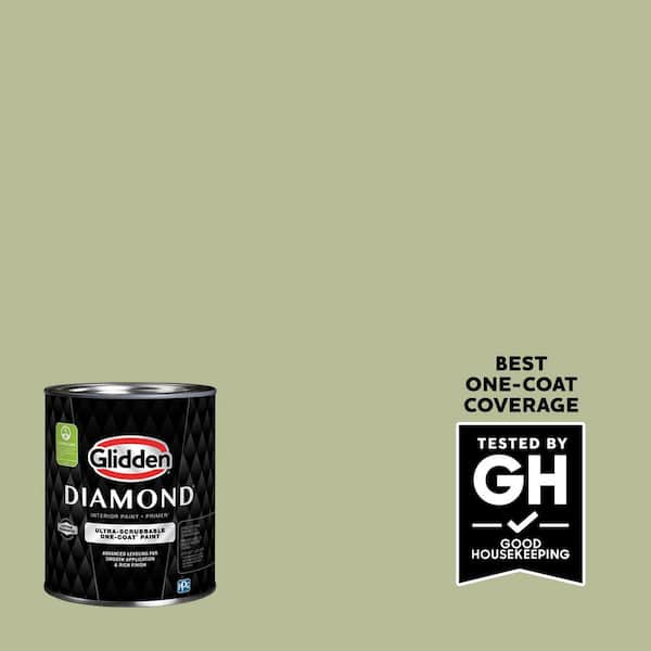 Glidden Diamond 1 qt. PPG1122-4 Bahia Grass Flat Interior Paint with Primer