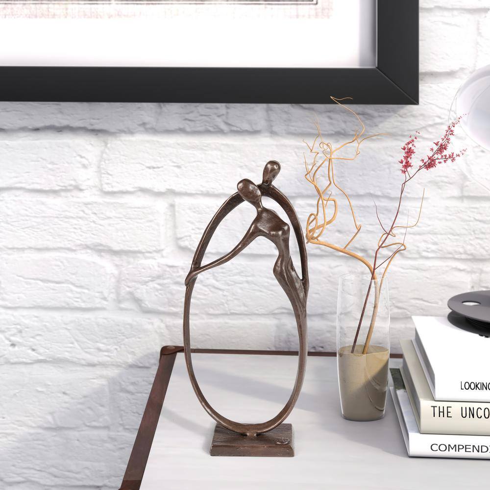 Bronze Circle of Love Sculpture for Home Decor