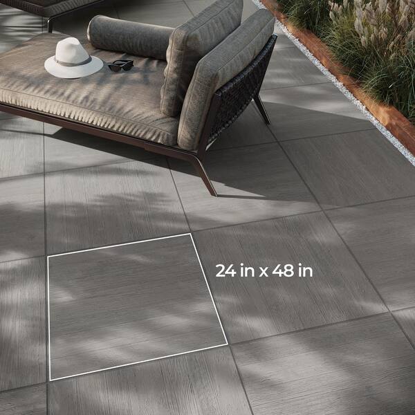 24 in. x 24 in. x 0.75 in. Foresta Gray Porcelain Paver 24 in. x 24 in. x 0.75 in. Foresta Gray Porcelain Paver