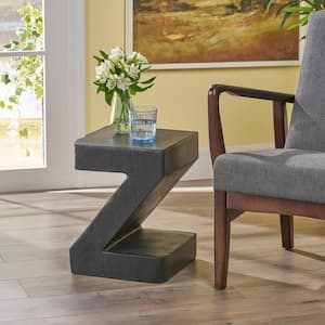 Max Black Stone Outdoor Accent Table