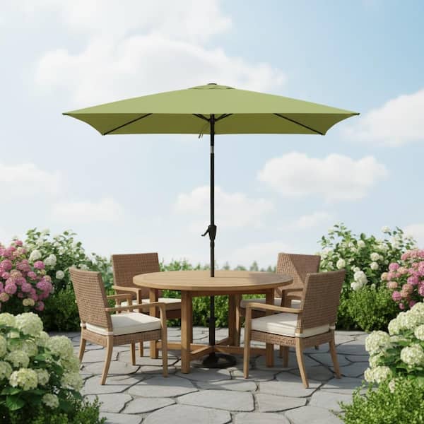 6 ft green patio umbrella AMMSUN 6ft Outdoor Picnic Umbrella,Green the Patio Umbrella delivers a nostalgic coastal European aesthetic with superior quality and technical design At Home Grass Green Outdoor