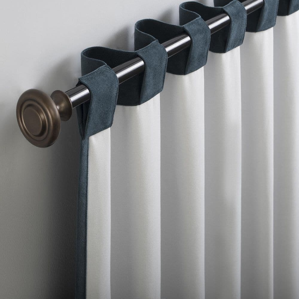 Teal Velvet Blackout Back Tab Curtain Panel, 50" x 84"