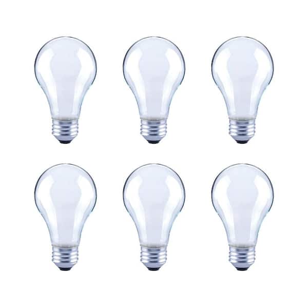 Unbranded 60-Watt Equivalent A19 Frosted Glass Vintage Decorative Edison Filament Dimmable LED Light Bulb Daylight (6-Pack)
